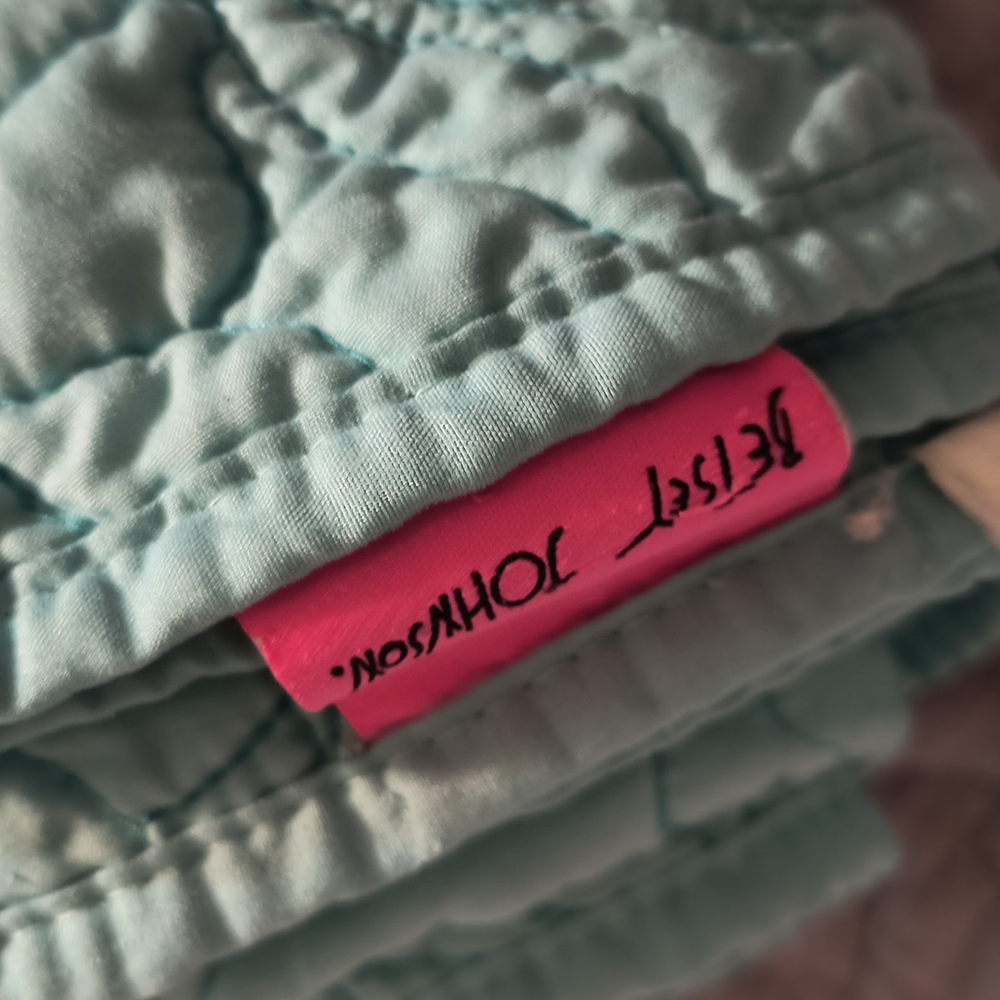 Betsey Johnson Quilted Blue Fabric